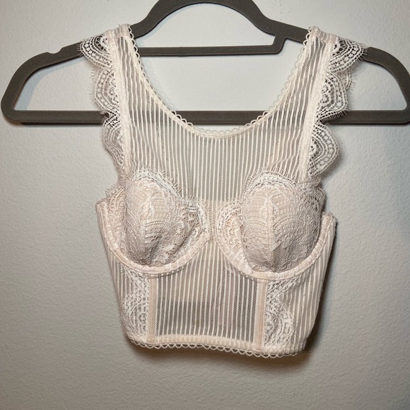 Victoria secret off white corset top - Picture 2 of 8